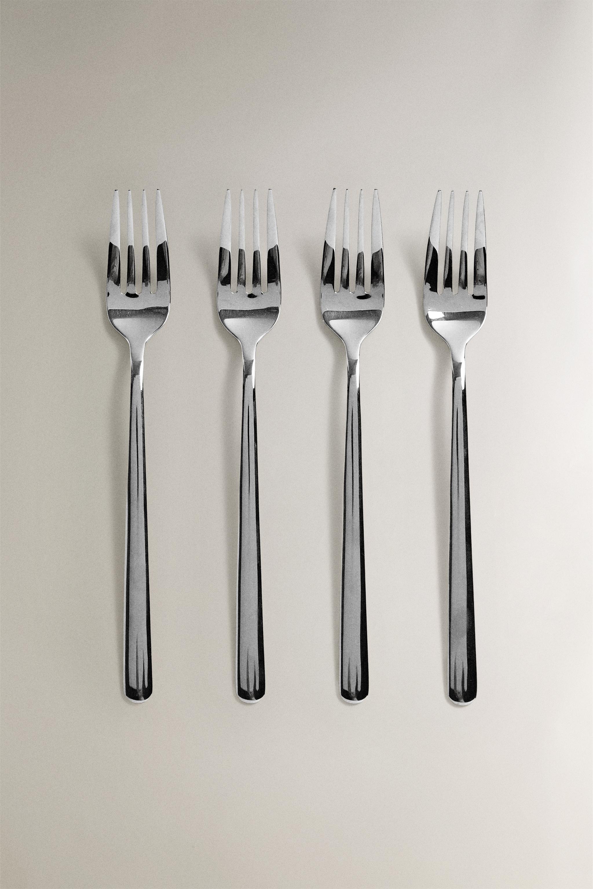 SET OF SHINY STEEL FORKS (SET OF 4)